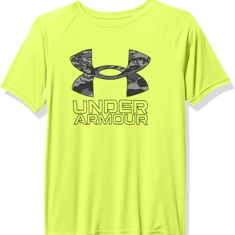 Under Armour boys Neon Yellow T-Shirt